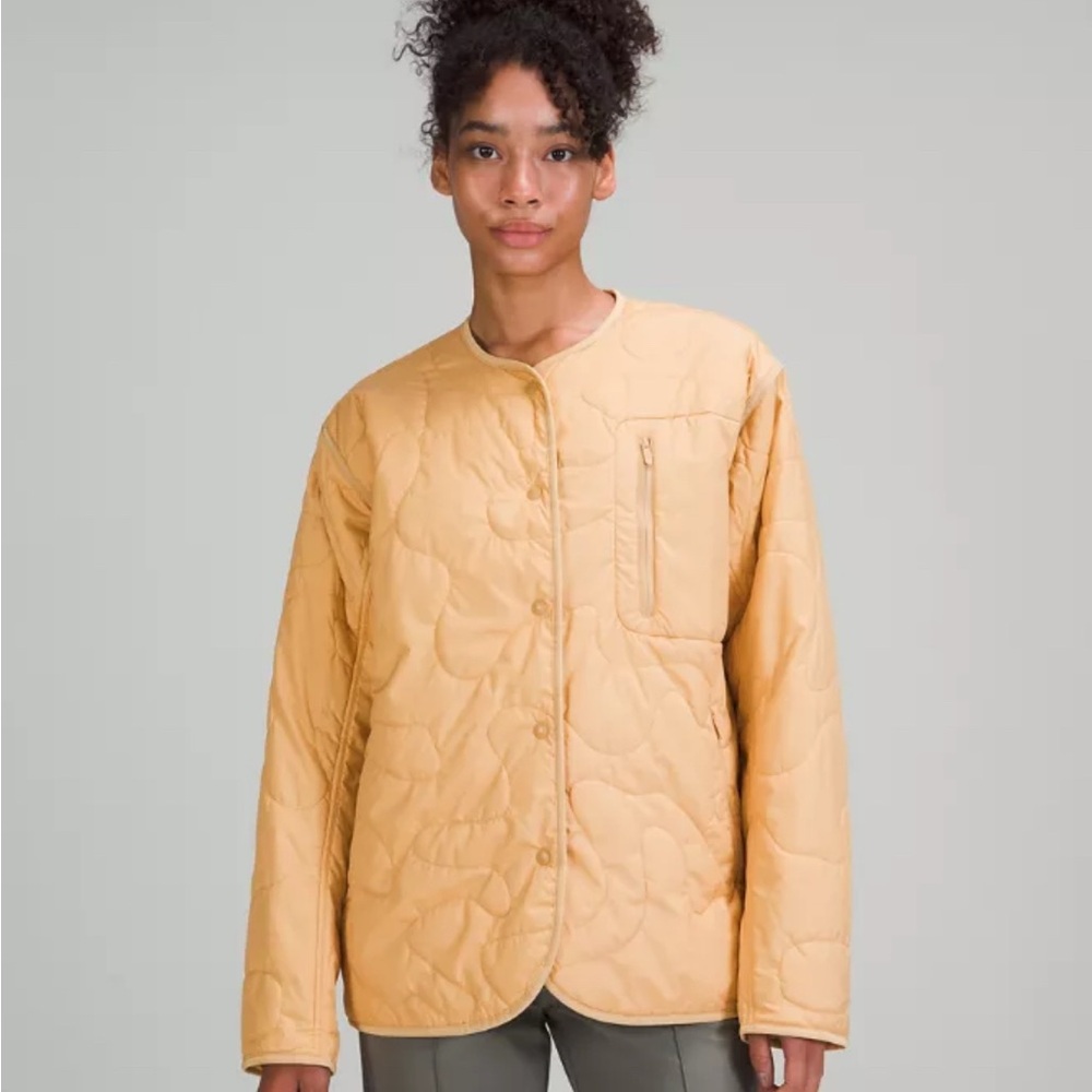 LULULEMON -  Tan Insulated Quilted Jacket - size 12